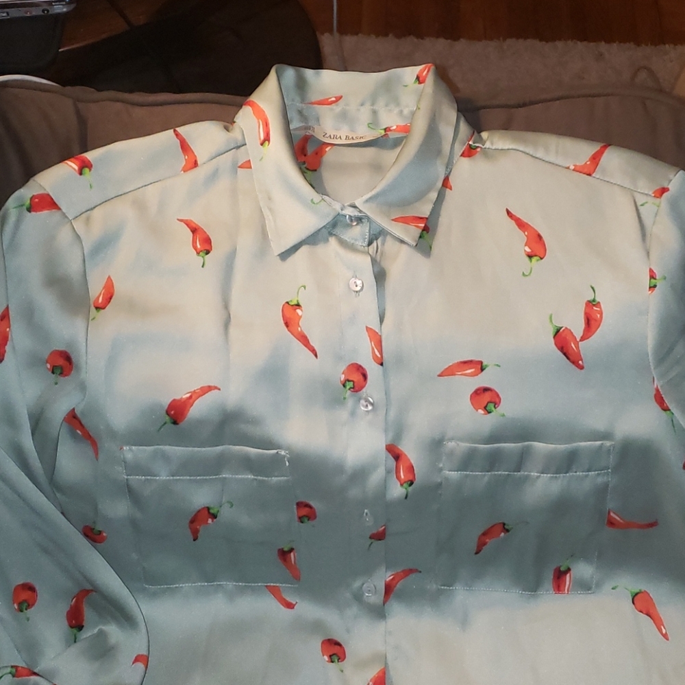Zara Basic - Hot Pepper🌶 Blouse